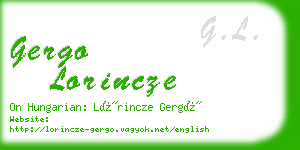 gergo lorincze business card